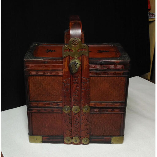 c634 テイラン 提籃 ていらん 茶道具 煎茶道具 木製 中国古玩 時代