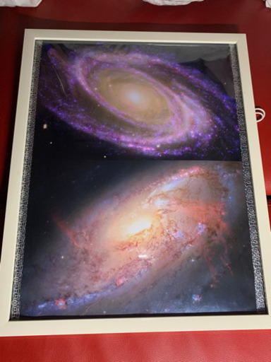 ハッブル宇宙望遠鏡撮影　銀河　鮮明写真　パネルアート　A3より少し大きめ