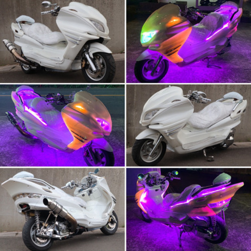 【YAMAHA マジェスティ】人気NO.1！！オールホワイト！！LED激ヤバ！！