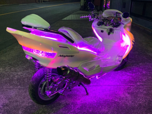 【YAMAHA マジェスティ】人気NO.1！！オールホワイト！！LED激ヤバ！！