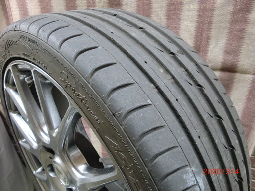 アルミホイールセット 18インチ４本 225／40R-18-7.5 PCD114.3×5穴
