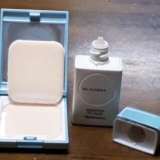 急募🔊 新品・ほぼ新品❕ 2️⃣点セットのナリス化粧品 《UVリキッド 
ライトベージュ530 SPF25PA++ パフ、パフ入れ付き》《 固形おしろいSPF10PA+》  の画像