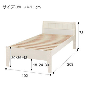 すのこベッド シングル 1年未満使用 ニトリ コンセント付