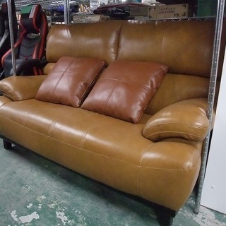 R0590) 大川家具　ウブロ  2人掛け 2P ソファ  店頭取引大歓迎♪