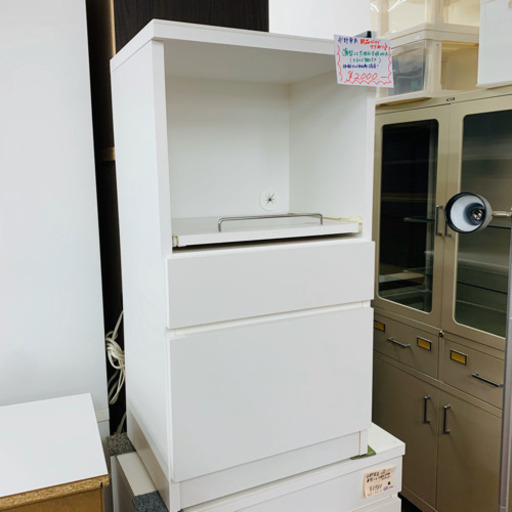 新生活応援 訳あり格安！永野家具　薄型人工大理石食器棚
