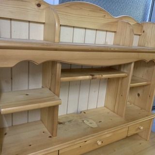 子供用学習机 パイン材　の画像