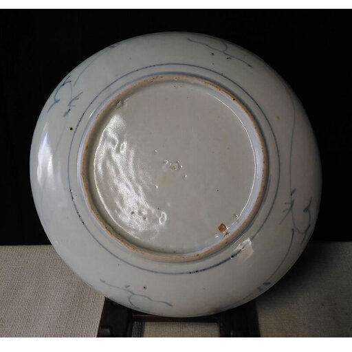 c655 古伊万里 くらわんか皿 染付 ショップ