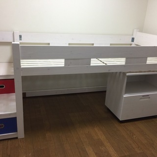 ロフトベット（収納付き）白