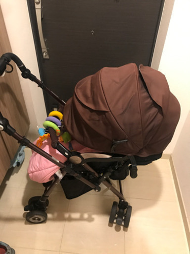 ベビーカー A型 アップリカ ソラリア SORARIA ブラウン