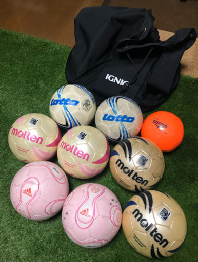 ☆ フットサル ボール 8球、リフティング ボール 1球、ボール入れ、コールドスプレー、携帯酸素 セット ☆