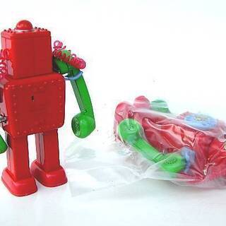 むかし懐かしロボット TIN TOY ROBOTシリーズの中よりテレフォンロボット袋入・未開封・新品★ダイキャスト製の画像