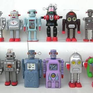 むかし懐かしロボット TIN TOY ROBOTシリーズの中よりテレフォンロボット袋入・未開封・新品★ダイキャスト製の画像
