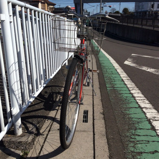 【中古自転車】26インチ   (レッドメタリック)