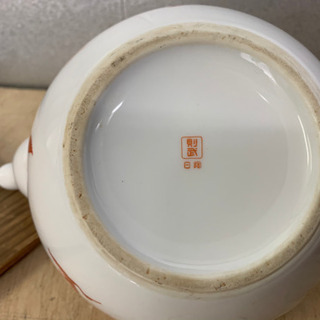 昭和中期　則武　千羽鶴絵　急須2点セット　木箱入りの画像