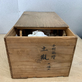 昭和中期　則武　千羽鶴絵　急須2点セット　木箱入りの画像