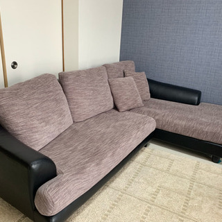値下げ〜3人掛けL字ソファー4月中→20.000円