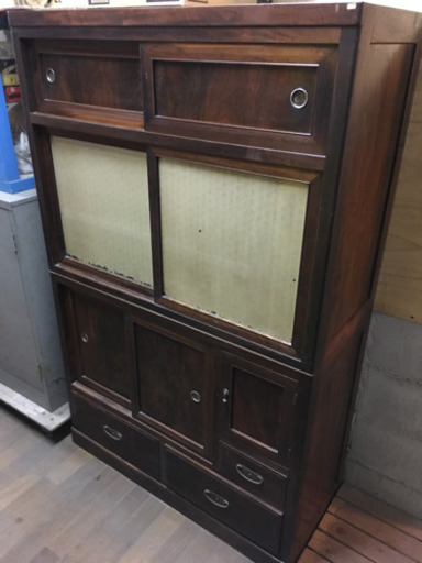 古い アンティーク水屋箪笥