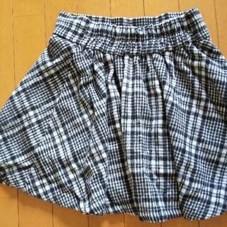 シャギー生地フレアスカートの画像