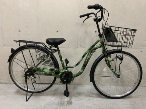 26インチ新車　自転車　外装6段オートライト