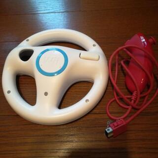 Wiiの、ハンドルとヌンチャク