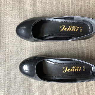 sisterJENNI シスタージェニー　黒　エナメル　厚底　ストラップパンプス　23.0〜24.0 ワケあり　格安の画像