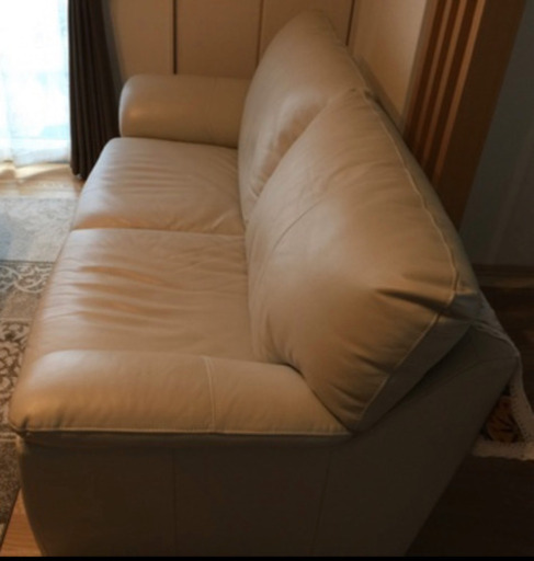 【再値下げ！】フランスベッド製・2.5人掛けソファ（牛革）