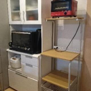 決まりました！食器棚、レンジ台、オーブントースター、ゴミ箱