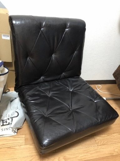レザー調1人掛けソファー