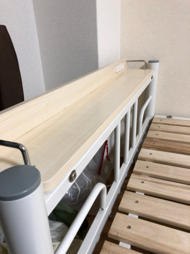 ベッド　すのこ式宮付
