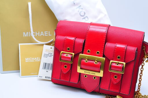 送料無料❤️マイケルコース ショルダーバッグ レッド❤️新品❤️ショップバッグ付き❤️