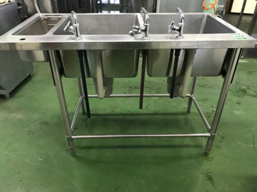 業務用二槽シンク　幅1200x奥行600x高さ843