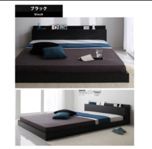 棚．コンセント付きフロアベッド(シングル)半年使用