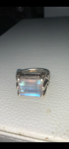 ソカロ　本物ムーンストーン　シルバー925 リング　メンズ　21号