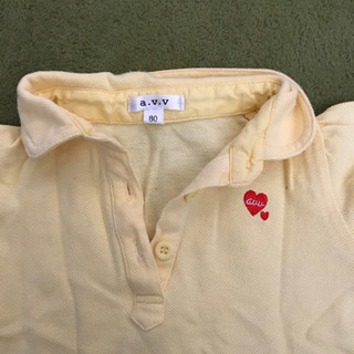 80センチ　a.v.v Tシャツ　ハートマーク付きの画像