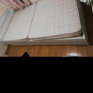 シングルベッド 収納付き マットレス月