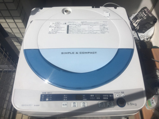 SHARP 洗濯機5.5kg 2015年製