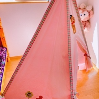 子供室内テントピンク色の画像