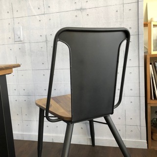 【展示品処分特価】 ダイニングチェア 2脚組 アカシア 無垢材 アジアン ヴィンテージの画像