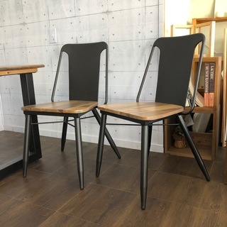 【展示品処分特価】 ダイニングチェア 2脚組 アカシア 無垢材 ...