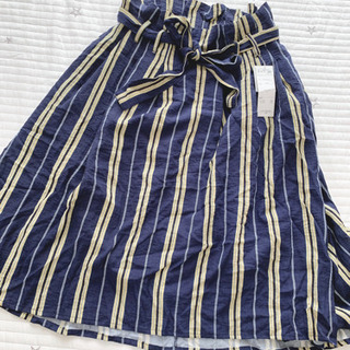 大きいサイズ ストライプ柄 スカート