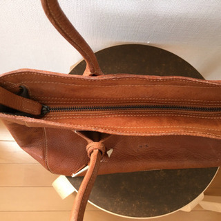 中古「gentenゲンテン」ブラウン本革トートバッグ【取りに来ていただける方限定】の画像