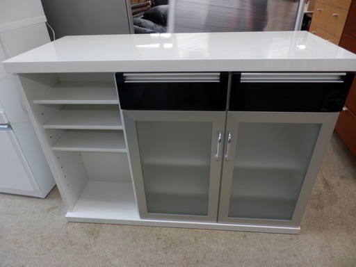 バーカウンター 幅120cm ニトリ パース２ キッチンカウンター 奥行52×高さ86cm カウンターテーブル キッチン収納 引出し 扉 ペイペイ対応 札幌市西区西野