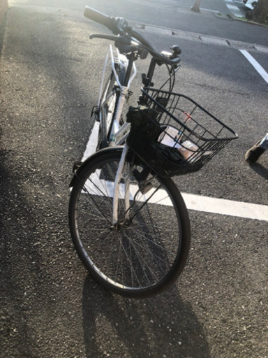 白い自転車 26インチ　値下げ❗️¥7000