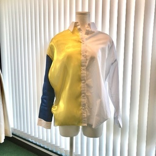 シャツ　アシンメトリー　ユニセックス　オリジナル