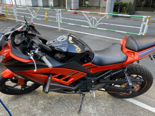 ninja250 ニンジャ250 フルエキマフラー スタント仕様　ケージ