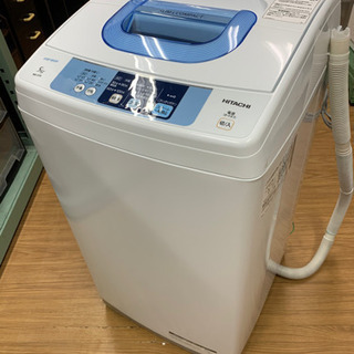 【リサイクルサービス八光　田上店　安心の３か月保証　旧鹿児島市配達・設置無料】日立 全自動洗濯機 5.0kg ピュアホワイト NW-5TR-W　2015年製