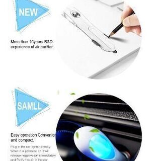 1000円新品★シガーソケット電源★ミニ空気清浄機　自動車用 の画像
