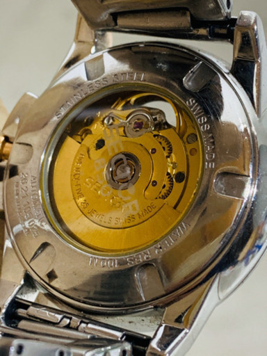 セクター 850 オープンハート 26 21 105 025  メンズ 自動巻 黒文字盤 裏スケ 定価13万　25石　Swiss MA