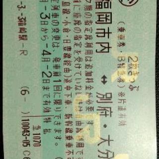 博多 ↔️ 別府·大分  JR特急(指定席予約可)·普通切符