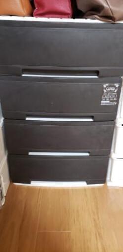 茶色４段チェストBOX